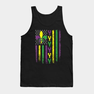 Mardi Gras Flag Carnival Happy New Orleans Mardi Gras 2024 Tank Top